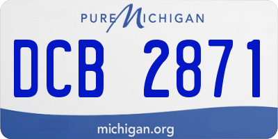 MI license plate DCB2871