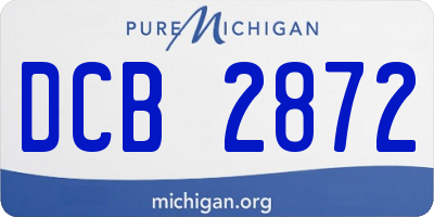 MI license plate DCB2872