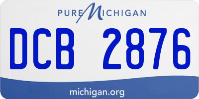 MI license plate DCB2876