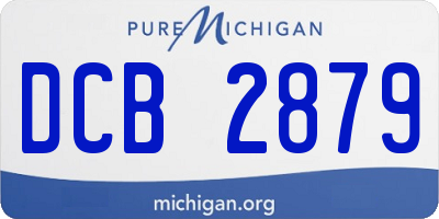 MI license plate DCB2879