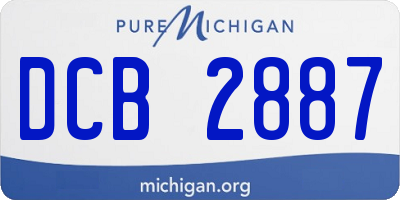 MI license plate DCB2887