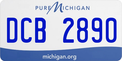 MI license plate DCB2890
