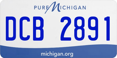 MI license plate DCB2891