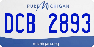MI license plate DCB2893