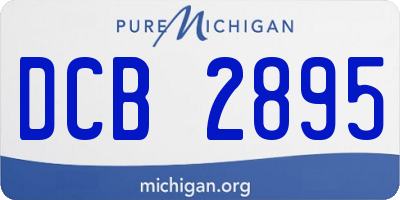 MI license plate DCB2895