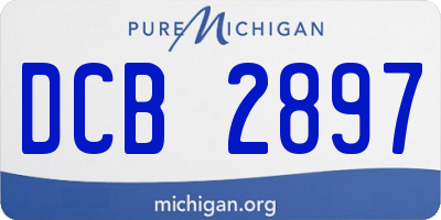 MI license plate DCB2897