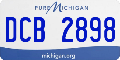 MI license plate DCB2898