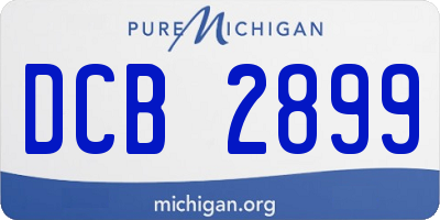 MI license plate DCB2899