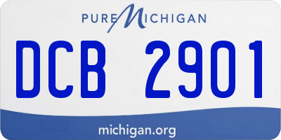 MI license plate DCB2901