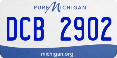 MI license plate DCB2902