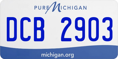 MI license plate DCB2903