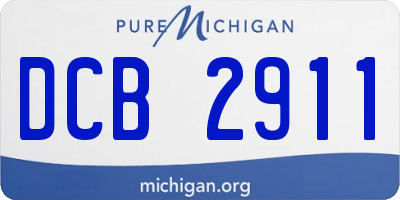 MI license plate DCB2911