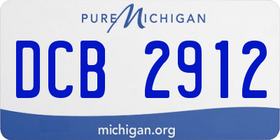 MI license plate DCB2912