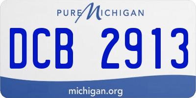 MI license plate DCB2913