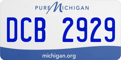MI license plate DCB2929