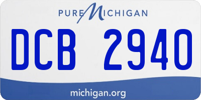 MI license plate DCB2940