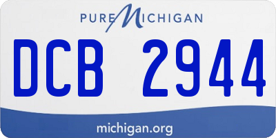 MI license plate DCB2944