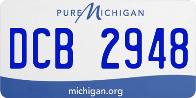 MI license plate DCB2948