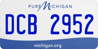 MI license plate DCB2952