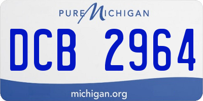 MI license plate DCB2964