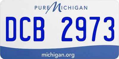 MI license plate DCB2973