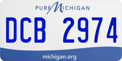 MI license plate DCB2974