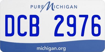MI license plate DCB2976