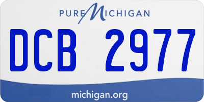 MI license plate DCB2977