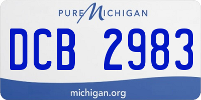 MI license plate DCB2983