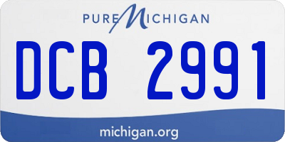 MI license plate DCB2991