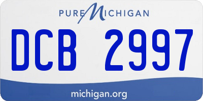 MI license plate DCB2997