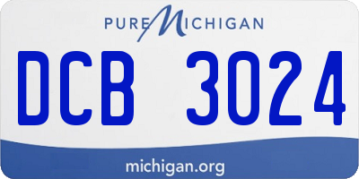 MI license plate DCB3024
