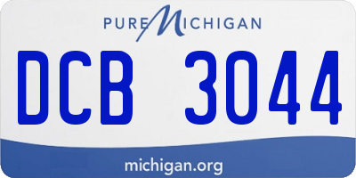 MI license plate DCB3044
