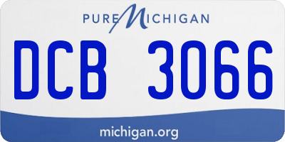 MI license plate DCB3066