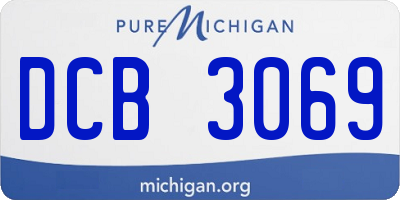 MI license plate DCB3069