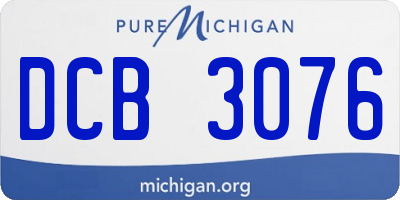 MI license plate DCB3076