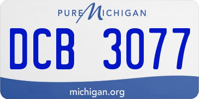 MI license plate DCB3077