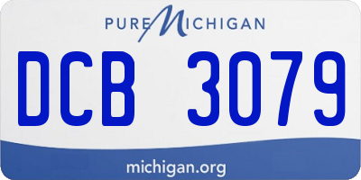MI license plate DCB3079