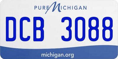 MI license plate DCB3088