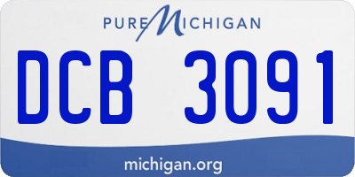 MI license plate DCB3091