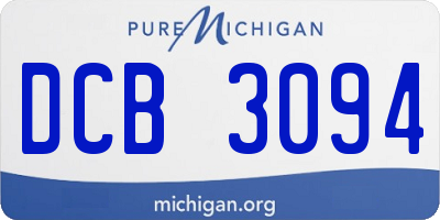 MI license plate DCB3094