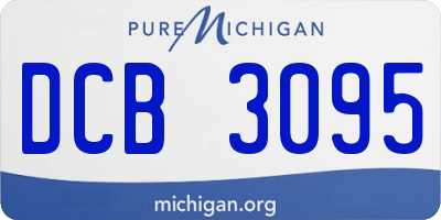 MI license plate DCB3095