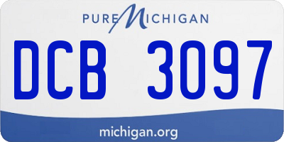 MI license plate DCB3097