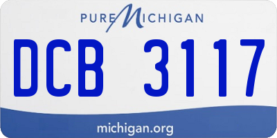 MI license plate DCB3117