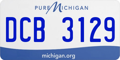 MI license plate DCB3129