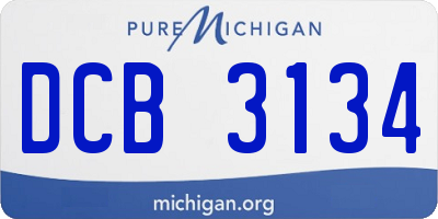 MI license plate DCB3134