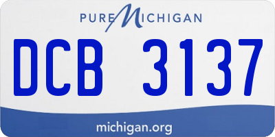 MI license plate DCB3137