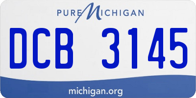 MI license plate DCB3145