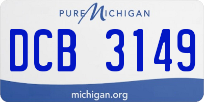 MI license plate DCB3149