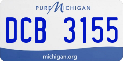 MI license plate DCB3155